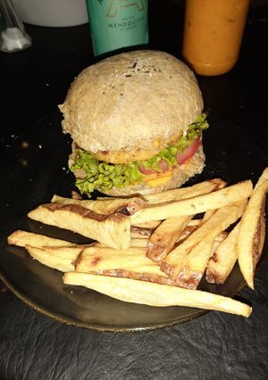 Una foto de Hamburguesas de garbanzo y calabaza vegan