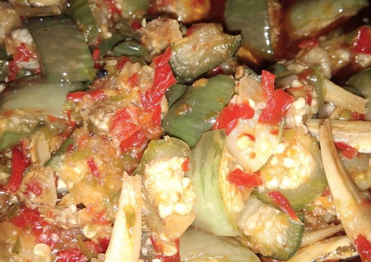 Terong Lalap Tumis Ikan Asin