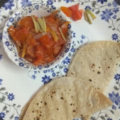 A picture of Tomato ginger onion ki sabzi.
