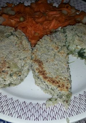 Una foto de Hamburguesas de arroz y espinaca