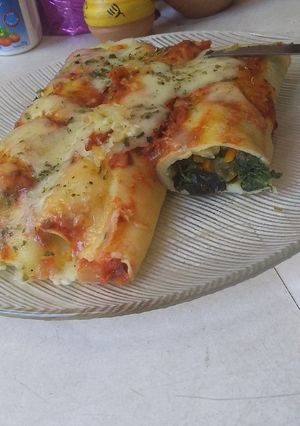 Una foto de Canelones de Verduras