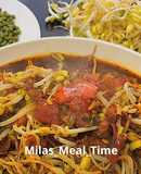Stir Fried Tomatoes and Bean Sprouts with Pork 豬肉蕃茄炒豆芽