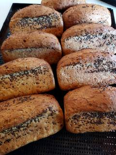 Una foto de Pan de boniato y lino