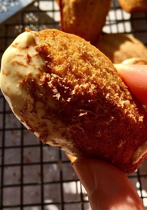 A picture of Banana protein madeleines.