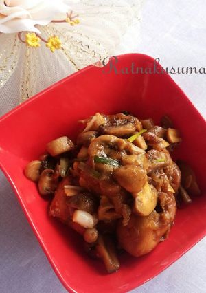 Foto resep Ayam Jamur Kancing Saos Inggris