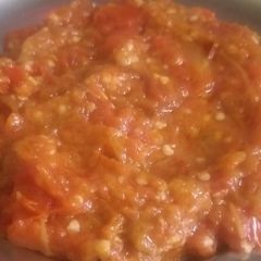 A picture of Baingan ka bharta.