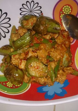 Foto resep Balado terong tempe buncis