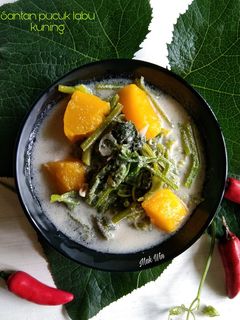 Foto resep Santan pucuk labu kuning