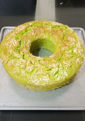 Foto resep Bolu tape panggang keju pandan