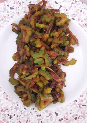 Foto resep Tumis pare ikan teri