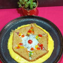 A picture of Bread Omelette For Breakfast.