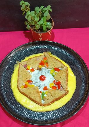 A picture of Bread Omelette For Breakfast.