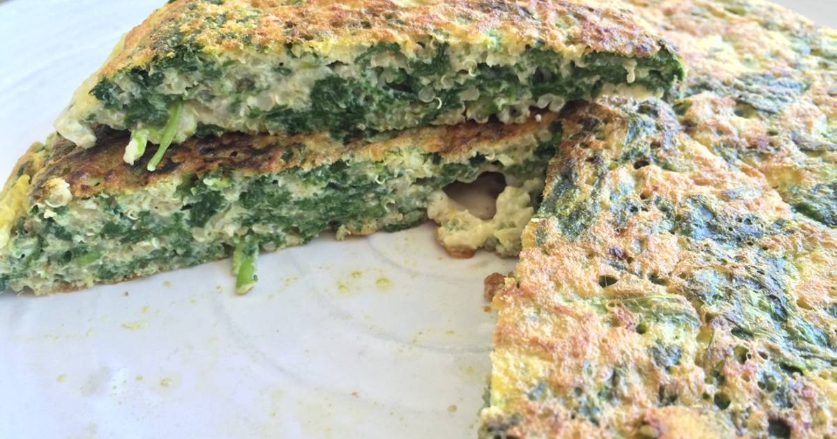 Tortilla de espinacas y quinoa Receta de María Alicia Cookpad