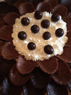 Una foto de Tarta de gallettas con crema de mascarpone al café
