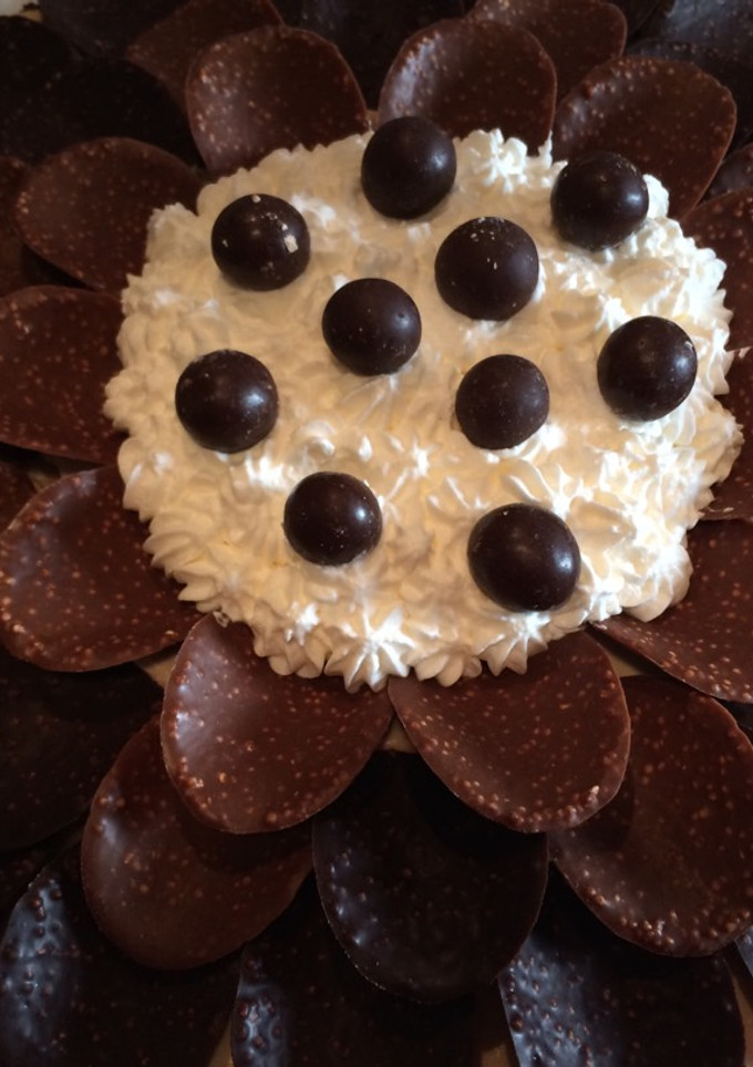 Una foto de Tarta de gallettas con crema de mascarpone al café