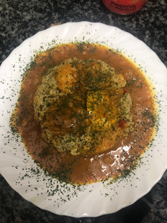 Una foto de 150. Pollo al curry con leche de coco (principal carne)