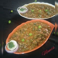 A picture of Green cholia (lilwa)curry.(Hara chana).