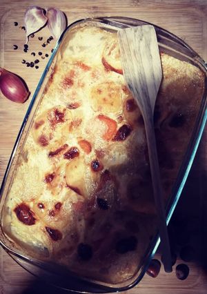 Une photo de 🥔Gratin patate douce et pommes de terre