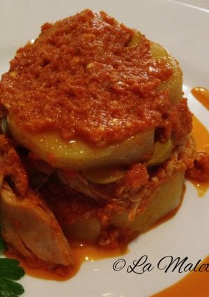 Una foto de Pastel de patatas al pesto