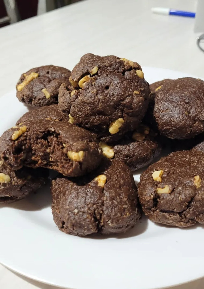 Una foto de Galletitas de Chocolate y Coco con Nueces (sin manteca)