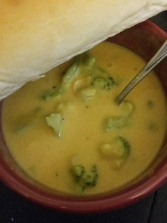 A picture of Vegan Cheddar Broccoli Soup.