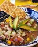 Ceviche de pescado con mango