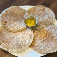 A picture of Shengachi poli/ sweet peanut roti.