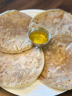 A picture of Shengachi poli/ sweet peanut roti.
