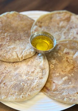 A picture of Shengachi poli/ sweet peanut roti.