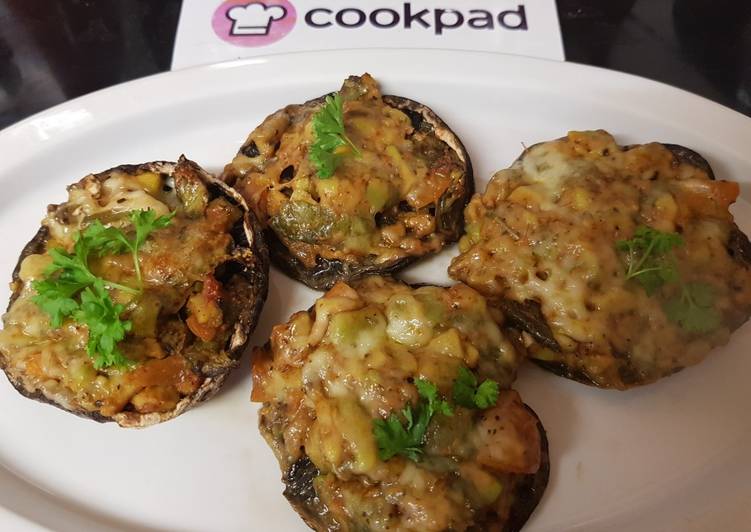 Simple Way to Make Award-winning My Italian Stuffed Portabello Mushrooms. 💙