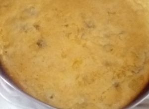 Una foto de Brownie de chocolate blanco sin Manteca