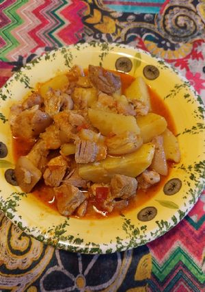 Csülökpörkölt burgonyával recept fotója