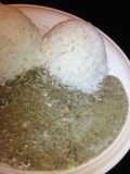 Cassava leaves with coconut milk
