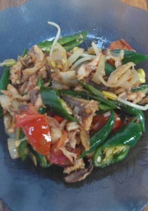 Foto resep Tumis ikan asin cabe hijau