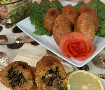 Fresh, Prepare Recipe li KfteCombro ala TurkiStuffed Meatball Turkish Style Home Style