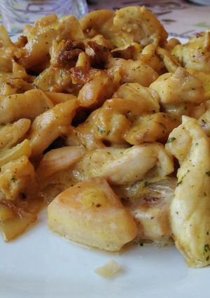 Una foto de Tiritas de pollo al curry