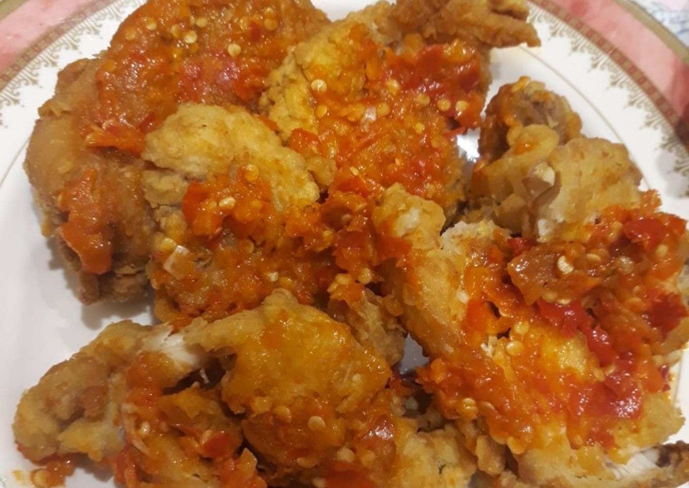 Ayam Geprek sambal mentah ������