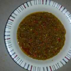 Crayfish tomatoes sauce A picture of Crayfish tomatoes sauce.