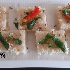 A picture of Farali  Dhokla.