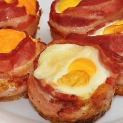 A picture of Keto Bacon & Egg Cups.