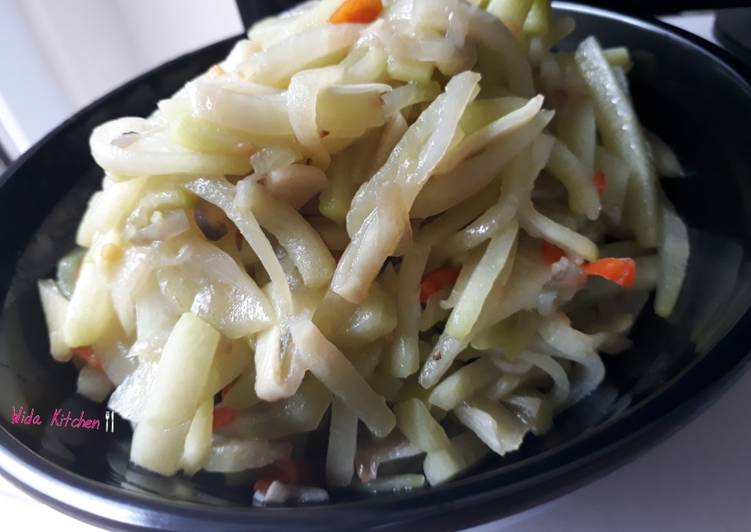 Cara mudah memasak Tumis labu siam aka tumis sayur jepang, Enak Banget