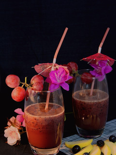 Una foto de Smoothie con Arándanos: Antioxidante y Nutritivo