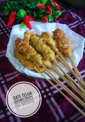 Foto resep Sate Telur Gulung Crispy isi Sosis