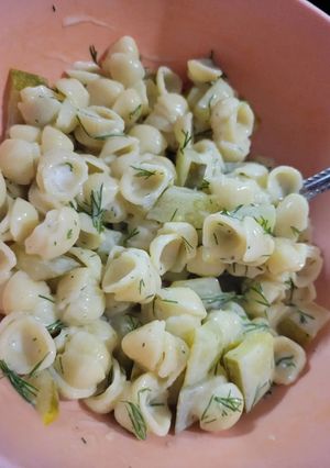 A picture of Pickle pasta salad 🥒.