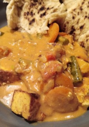 A picture of Aloo Paneer.
