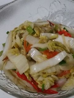 Foto resep Tumis sawi putih pedes manis