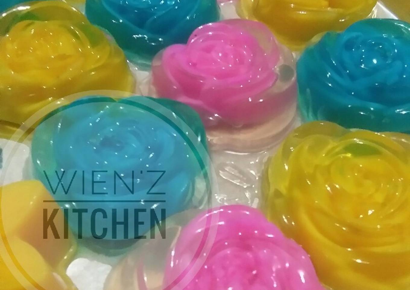 Puding mawar kaca (mini)