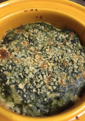 Una foto de Cazuela de espinaca gratinada