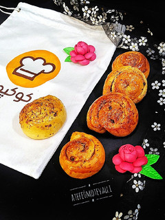 عکسی از دستور نان رول شکلات نارگیلی