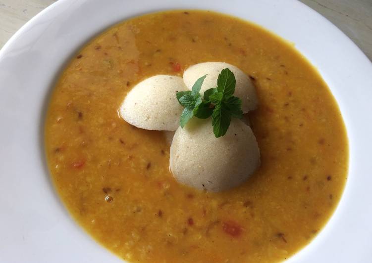 Simple Way to Make Super Quick Homemade Moong dal with rice idli